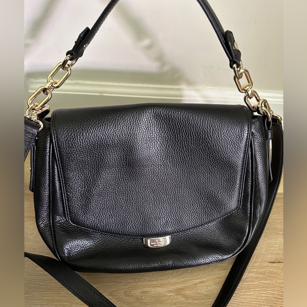 Black leather crossbody